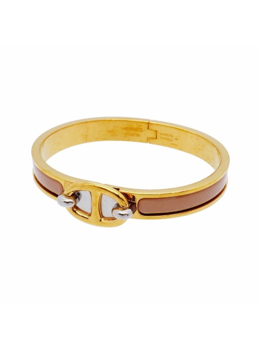 Hermes Bangle Chaine D'ancre Mini Clic Gold Plated Bracelet